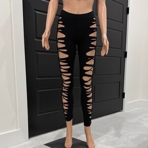 Black Cut-Out Leggings